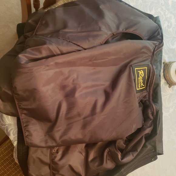 Reeds Lambskin Leather Brown Bomber Jacket Coat 2xxl 2 Extra Large⁸ - Picture 7 of 14